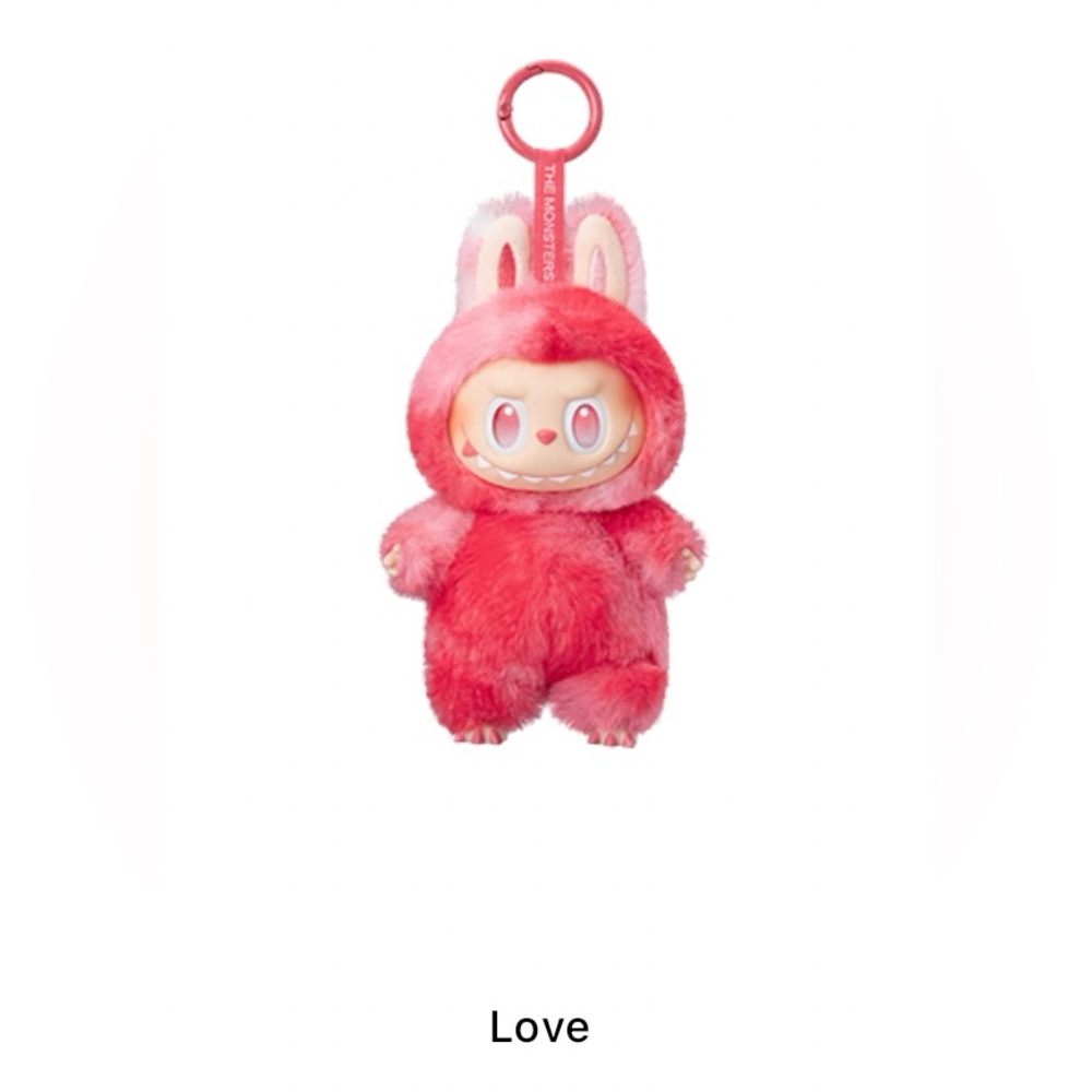 POPMART BIG INTO ENERGY Love Pink Plush Keychain (Labubu)